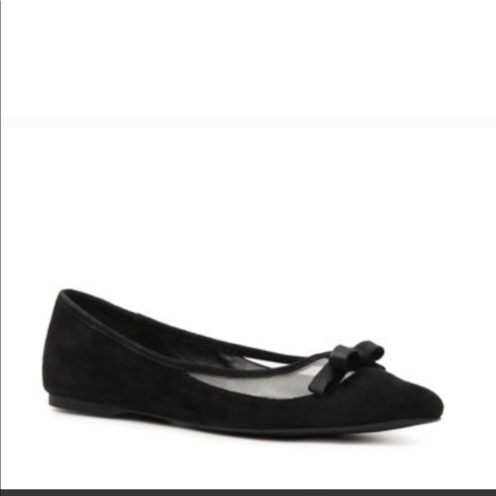 BCBG Paris Black:/French Taupe Suede Zarine Flats